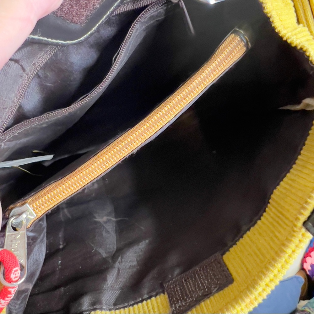 Vtg Y2K MUDD Corduroy Mini Bag Purse Yellow Classic Phone Case Pouch - Picture 16 of 16